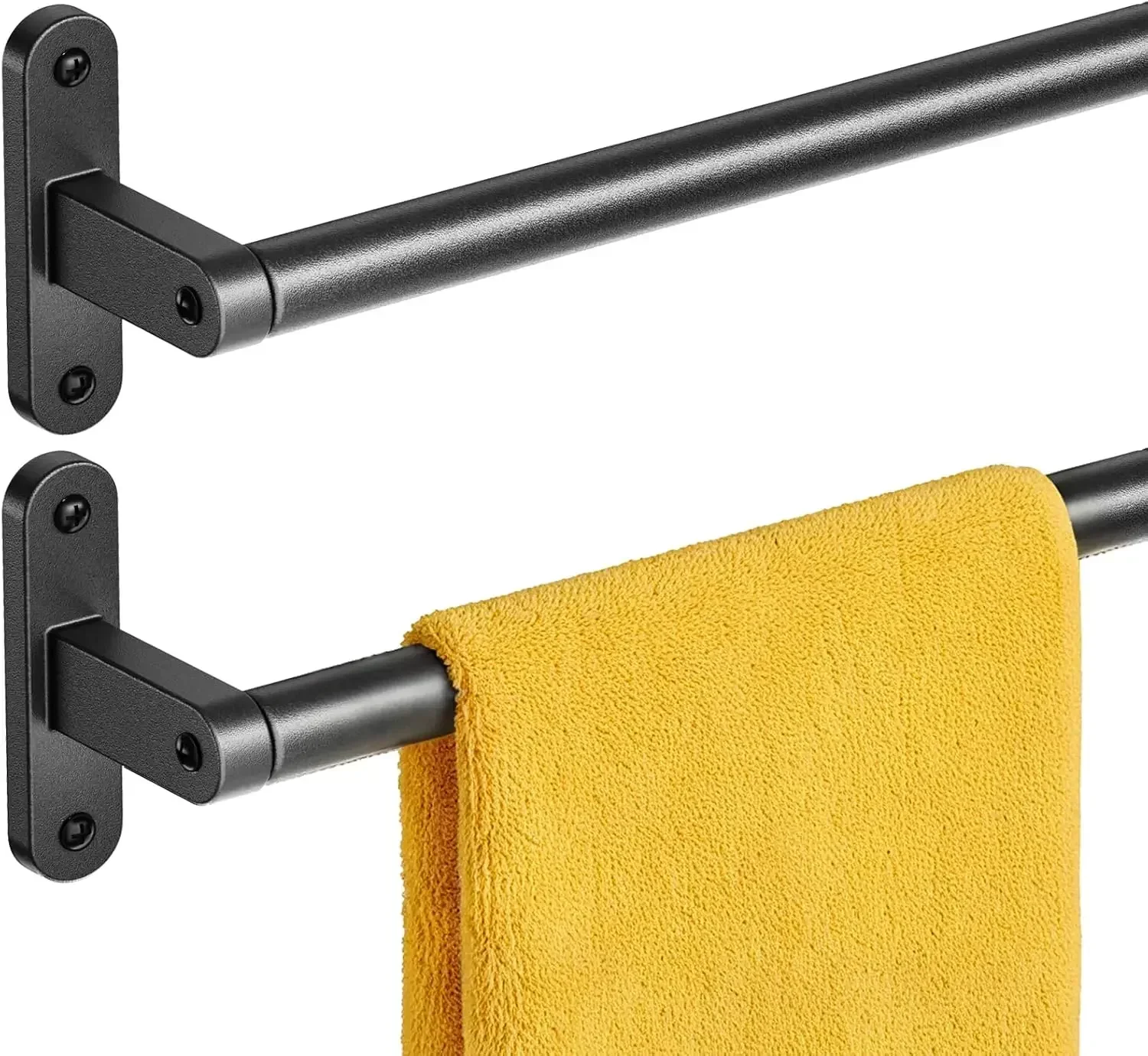 Home Essentials Bathroom Accessories - Matzwart handdoekenrek voor de badkamer -