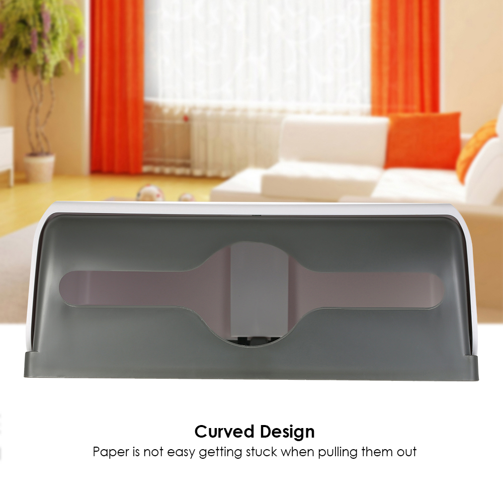 Home Bathroom Paper Towel Dispenser - Abs Materiaal Rechthoekige Wandgemonteerde Badkamer Tissue