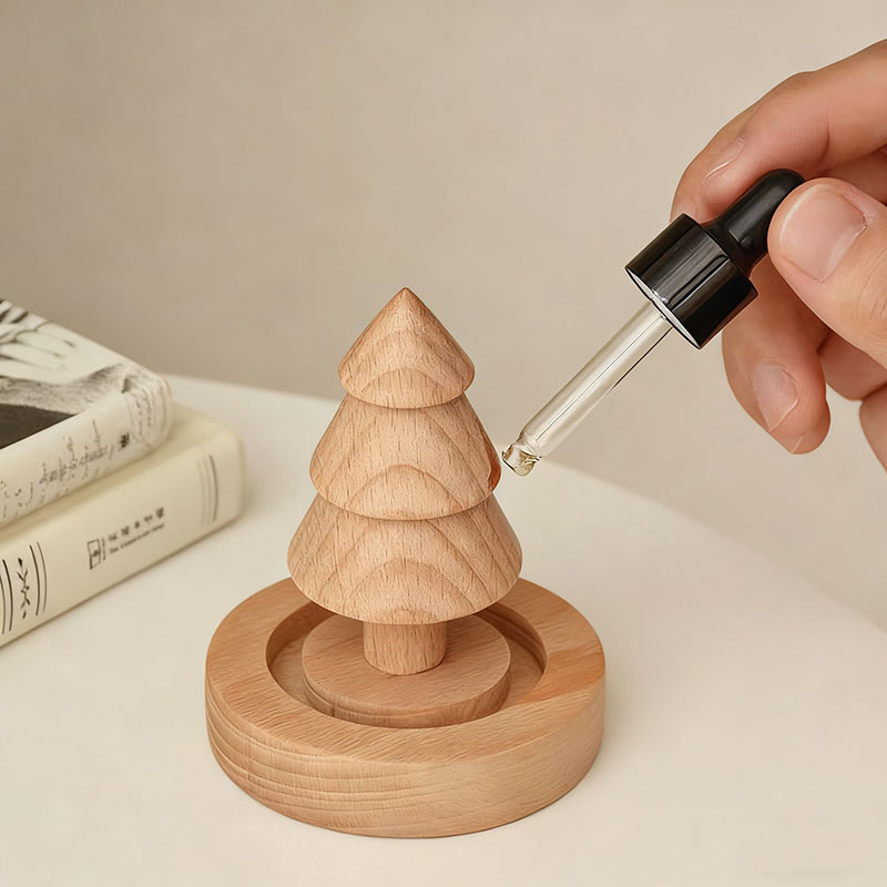 Home Essentials Bathroom Accessories - Mini houten etherische olieverspreider kerstboom ontwerp