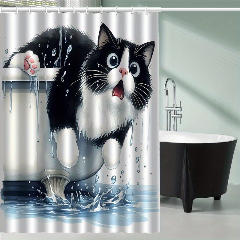 Home Decor Bathroom Ideas - Grappige kat springt uit de badkuip
