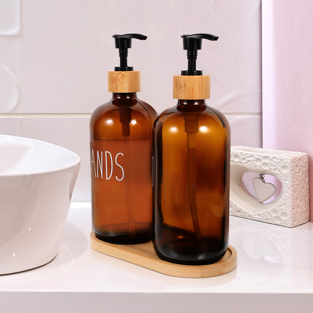 Soap Dispenser Pump - 500Ml Hervulbare Glazen Zeepdispenser voor Aanrecht