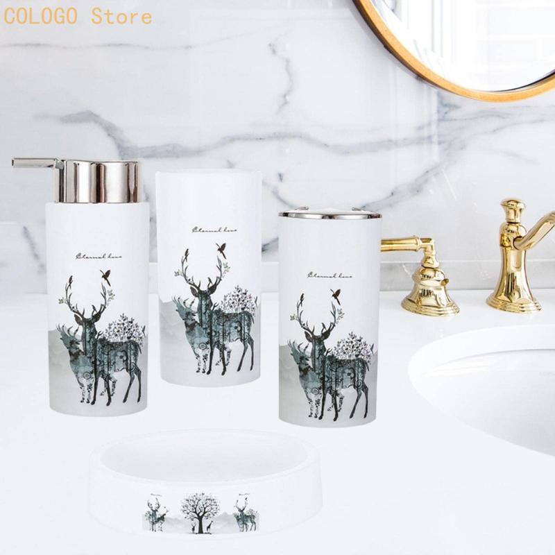 Badkameraccessoireset met hert - Home Essentials Bathroom Accessories recensie en prijs