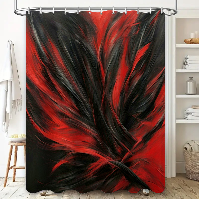 Rood en zwart abstract print d - Home Decor Bathroom Ideas recensie en prijs