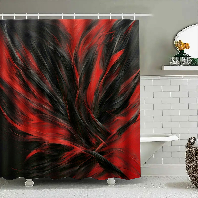 Rood en zwart abstract print d - Home Decor Bathroom Ideas recensie en prijs
