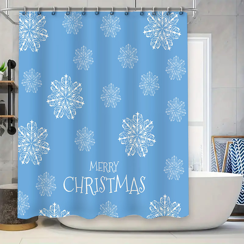 Kerst Douchegordijn Sneeuwvlok - Home Decor Bathroom Ideas recensie en prijs