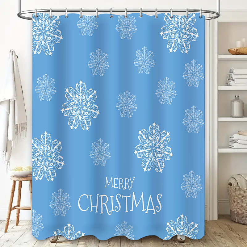 Kerst Douchegordijn Sneeuwvlok - Home Decor Bathroom Ideas recensie en prijs