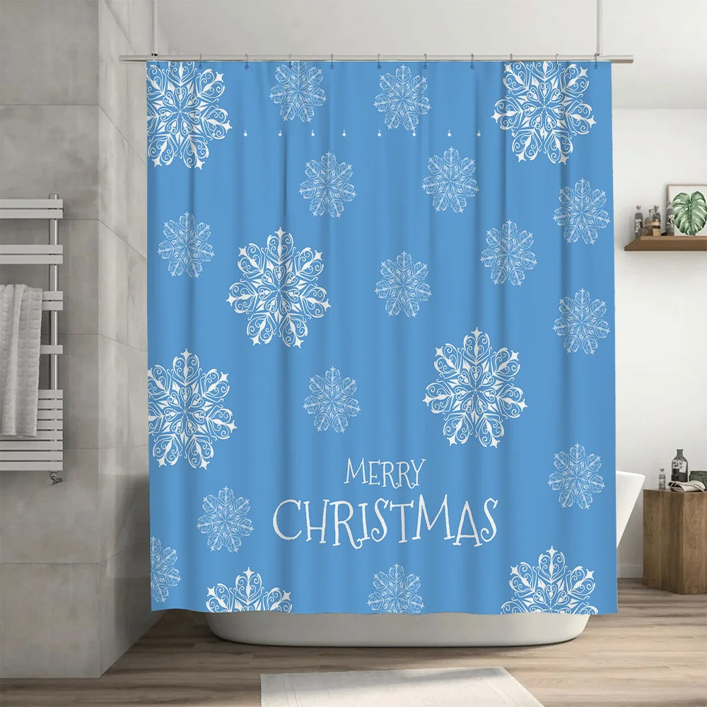 Kerst Douchegordijn Sneeuwvlok - Home Decor Bathroom Ideas recensie en prijs