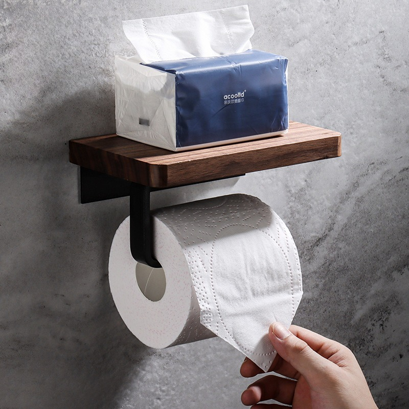 Massief houten tissuehouder zo - Home Bathroom Paper Towel Dispenser recensie en prijs