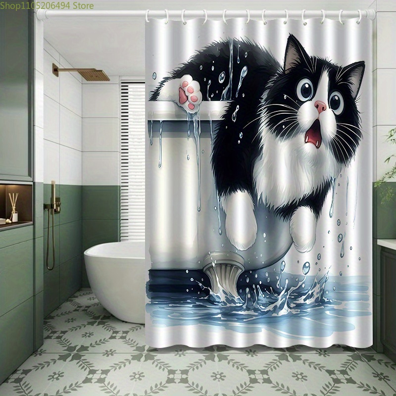 Grappige kat springt uit de ba - Home Decor Bathroom Ideas recensie en prijs
