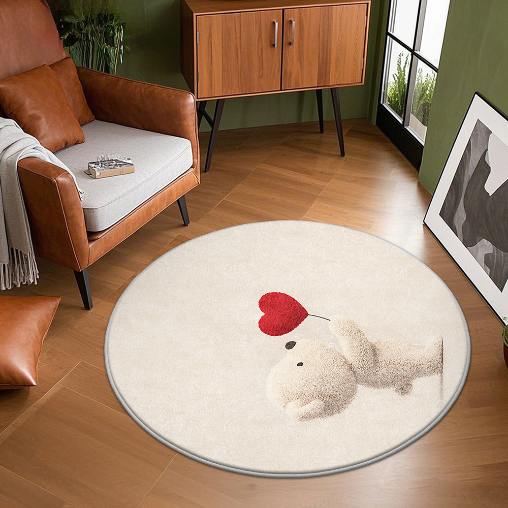 Schattige pluche badmat, rond, - Home Bathroom Spa recensie en prijs