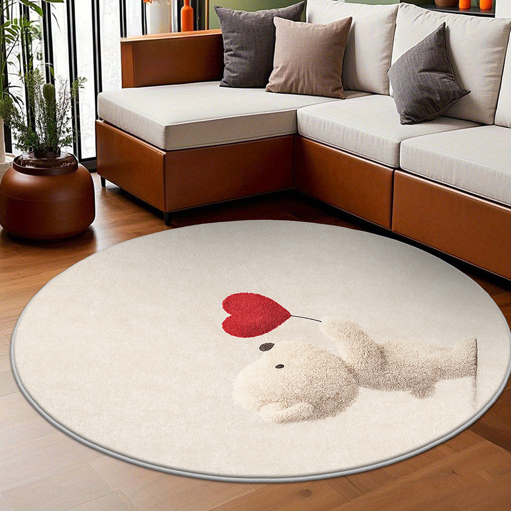 Schattige pluche badmat, rond, - Home Bathroom Spa recensie en prijs