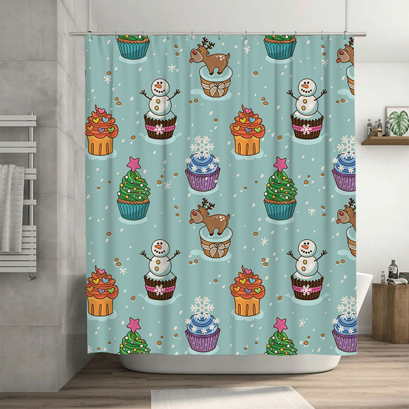 TU Charmant Kerst Douchegordij - Home Decor Bathroom Ideas recensie en prijs