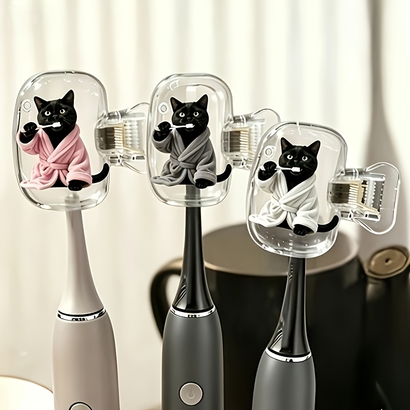 4 stuks zwarte kattenbadjas, d - Home Essentials Bathroom Accessories recensie en prijs