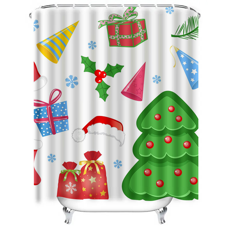 TU Douchegordijn Kerst Bos Her - Home Decor Bathroom Ideas recensie en prijs