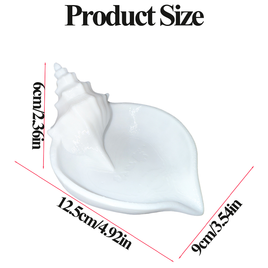 Matwitte schelpvormige sierade - Home Essentials Bathroom Accessories recensie en prijs