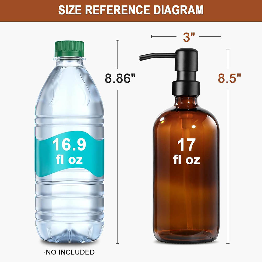 Amberkleurige glazen zeepdispe - Soap Dispenser Pump recensie en prijs