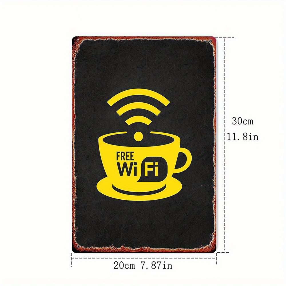 2D vintage metalen bord, WiFi- - Home Decor Bathroom Ideas recensie en prijs
