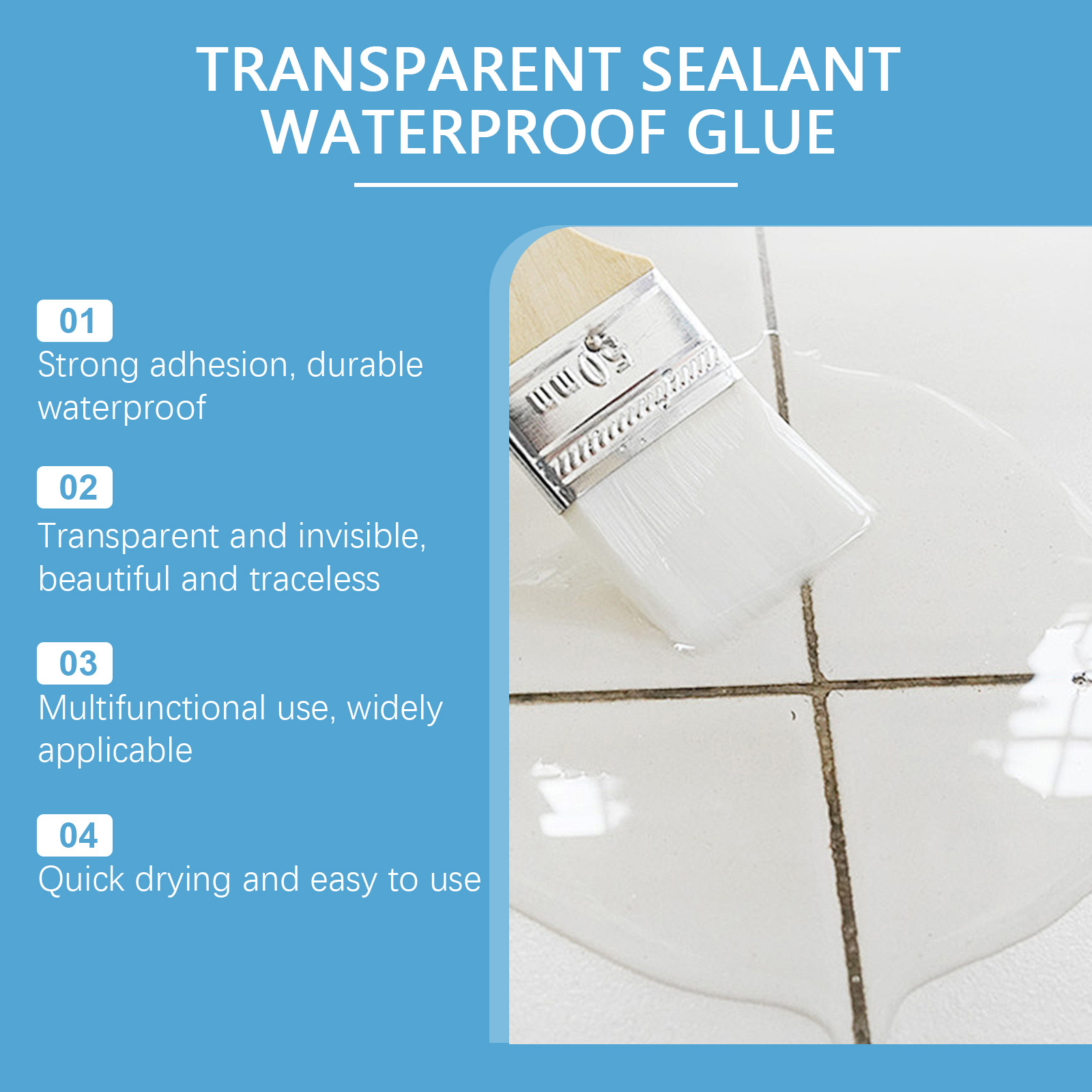 Transparante waterdichte kit g - Home Bathroom Tiles recensie en prijs